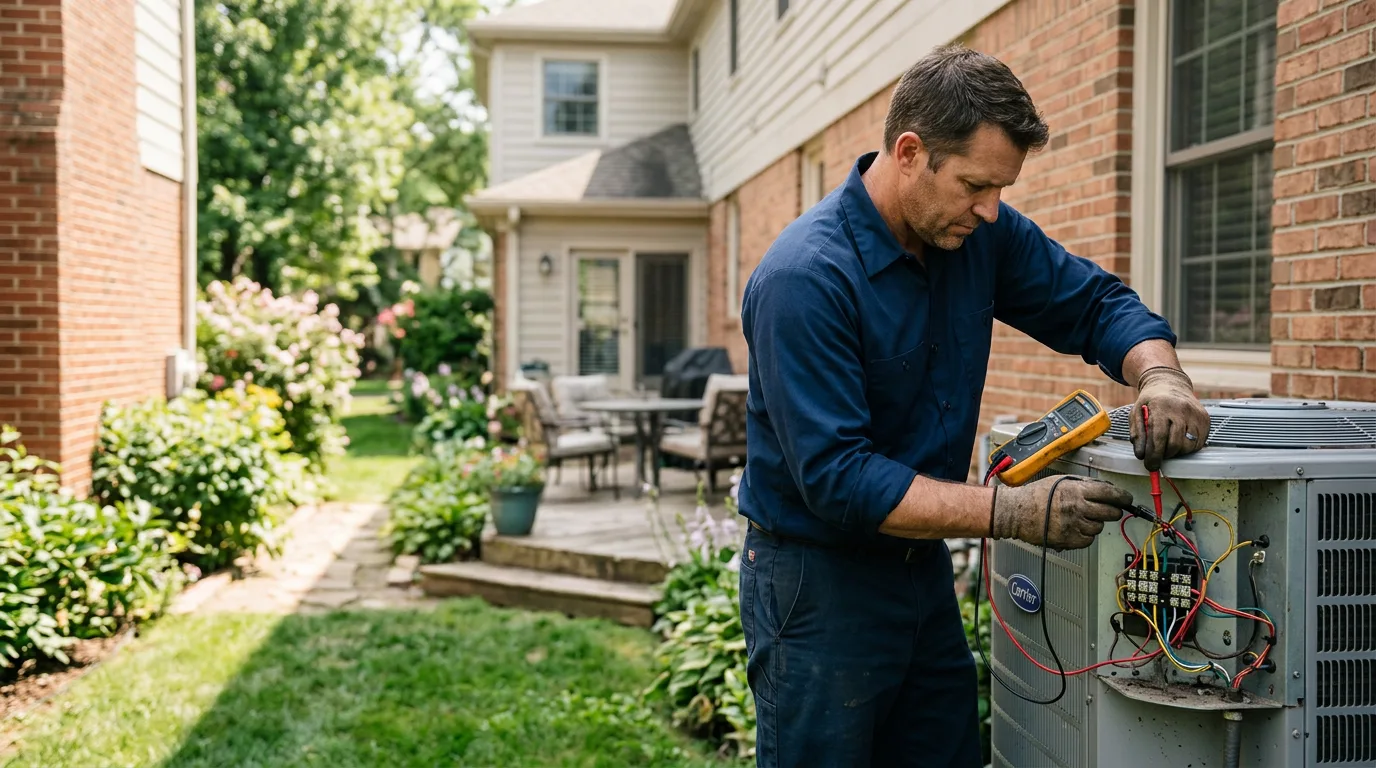 HVAC technician working near Elk City, OK